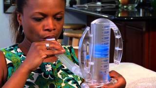 How to Use Your Incentive Spirometer Spanish  Memorial Sloan Kettering [upl. by Llerdnek]