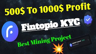 Fintopio KYC Tutorial 💥 Earn 500 to 1000 Profit 🤑 Fintopio Mining Fintopio Claim listing confirm [upl. by Audrie85]