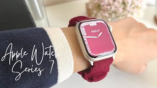 Apple Watch Series 7 Starlight Unboxing amp Accessories [upl. by Nylkoorb913]