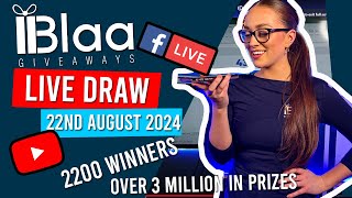 BLAA GIVEAWAYS  LIVE DRAW  22nd August 2024 [upl. by Aseral]