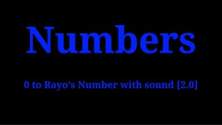 Numbers 0 to Rayo’s Number with sound 20 [upl. by Nevag91]