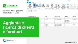 Studio  Aggiunta e ricerca di clienti e fornitori [upl. by Ydda]