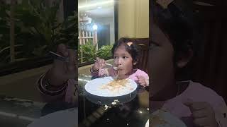 Chicken chow with papa cutebaby babydancevideo babyactivities [upl. by Aloeda363]