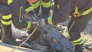 Cane Spinone intrappolato nel fango dell’Adigetto salvato dai vigili del fuoco a Lendinara [upl. by Eniamsaj]