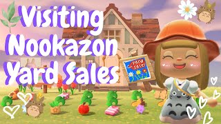 Visiting Nookazon Yard Sales Animal Crossing New Horizons [upl. by Ennaesor]