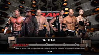 WWE 2K22 Team Goldberg Vs Team Brock Lesnar In Six Man Tag Team Match Gameplay On PS4 [upl. by Thorny]