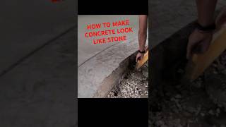 How to make Concrete look like stone concrete shorts [upl. by Amilas]