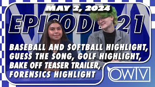 OWTV 2324 Episode 21  Baseball and Softball Guess the Song Golf Bake Off Forensics Highlight [upl. by Harras]