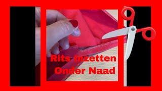 Rits inzetten zo doe je dat onder de naad [upl. by Suiradel159]