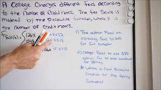 Credit Hours Piecewise Function Word Problem [upl. by Aydne]