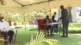 President Museveni DP’s Mao sign cooperation agreement [upl. by Duong]