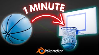 Animate a Basketball Net in Blender in 1 Minute [upl. by Malaspina]