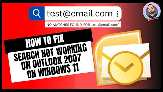 How to fix Search not working on Outlook 2007 on Windows 11  Indexing not completed 100 Solution [upl. by Emmye732]