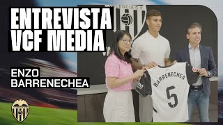 PRIMERAS PALABRAS DE ENZO BARRENECHEA COMO NUEVO JUGADOR DEL VALENCIA CF [upl. by Liarret381]