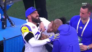 Eric Weddle injury Rams vs Bengals gets some running repairs during Superbowl 56 nfl nflnews [upl. by Phylis]