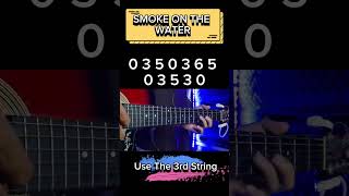 1 String Smoke on the Water Acoustic Guitar Tabs [upl. by Nerej]