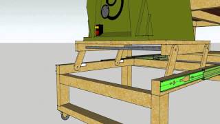 Werkbank mit absenkbarerherausziehbarer Tischkreissäge [upl. by Ardnekal]