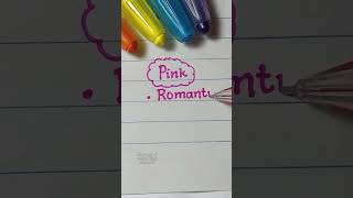 Pink Color Meaning pink color meaning handwriting [upl. by Teteak]