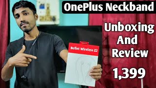 OnePlus Bullet z2 neckband unboxing and review in Hindi  Ultimate Bass Experience in ₹1599  ANC [upl. by Affay572]