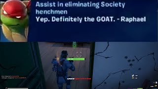 Assist in eliminating Society henchmen Fortnite [upl. by Acitel790]