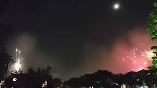 Fireworks Kembang Api New Year 2024  Greenlake City Tangerang  Duel between two kompleks 😁 [upl. by Sukey]