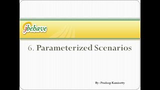 jBehave Parameters [upl. by Arbe]