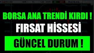 BIST100 BIST30 ANA TREND KIRILIMINI YAPTI FIRSAT HİSSESİ GÜNCEL DURUM ANALİZİ İLE [upl. by Leahcimluap]