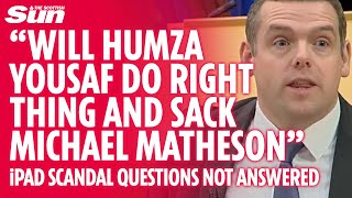 Douglas Ross slams Humza Yousaf for defending Health Minister over iPad scandal [upl. by Hiram741]