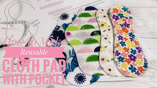 Reusable cloth pad tutorial  Make your own cloth pad with pocket to insert additional liners [upl. by Malinin]