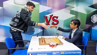 Praggnanandhaa 2743 vs Alireza Firouzja 2759  Tata Steel Masters 2024  R13 [upl. by Noami]