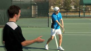 Tennis Backhand Swing to Contact [upl. by Derek155]