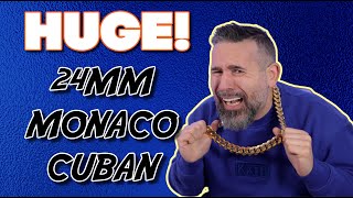 BAYAMJEWELRYCOM HUGE 24MM MONACO CUBAN REVIEW [upl. by Coward]