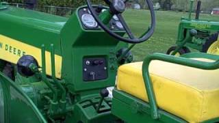 John Deere 730 Diesel Tractor Start Up pony engine [upl. by Gamali]