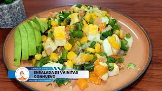 😍🥗ENSALADA DE VAINITAS🥚🥚 CON HUEVO ensaladafitness ensaladaexquisita [upl. by Bruner]