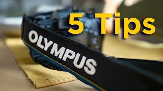 Olympus OMD  5 Tips on FEATURES [upl. by Refannej299]