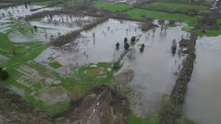 CaerleonSt Julians Flood  4K Drone Footage [upl. by Yelkao185]