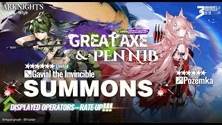 Arknights Summoning on Great Axe amp Pennib Banner [upl. by Hairim]