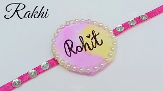 DIY  Name Rakhi Making  how to make easy rakhi  customised name rakhi  diy rakhi making idea [upl. by Nitsu]