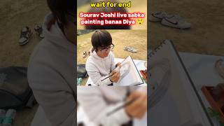 Sabka live painting bana diya Sourav Joshi me 😲 Sourav ka crash mil gaya live shortsvideo ytfeed [upl. by Eniwtna]