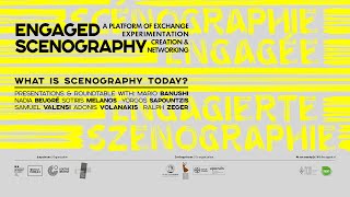 «Engaged Scenography» ΔΗΜΟΣΙΕΣ ΟΜΙΛΙΕΣ – ΣΥΖΗΤΗΣΕΙΣ ΤΙ ΕΙΝΑΙ Η ΣΚΗΝΟΓΡΑΦΙΑ ΣΗΜΕΡΑ [upl. by Chaves]