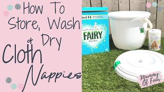 HOW TO WASH CLOTH NAPPIES  CLOTH NAPPY TUTORIAL  CLOTH DIAPER DEMO [upl. by Alamap]