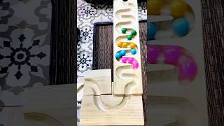 Marble Run Race ASMR Wooden Track Video 🎢 marbleasmr marblerace marblerun asmr marbles [upl. by Arreis]