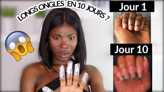 Test Astuce MIRACLE pour avoir de LONG ONGLES EN 10 JOURS FAIRE POUSSER LES ONGLES 2 FOIS PLUS VITE [upl. by Rosalie]