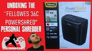 Fellowes Powershred 36C Shredder unboxing quick test run and first impression [upl. by Eedyaj]