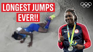 Top 5 longest Womens Long Jumps of all time at the Olympics [upl. by Adivad]