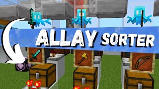 Allay Item Sorter Tutorial  Minecraft Bedrock 119 [upl. by Einama295]