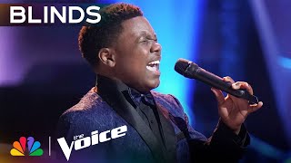 13YearOld Jaukeem Fortsons Unbelievable Performance of quotEasy On Mequot  The Voice Blind Auditions [upl. by Mapel]