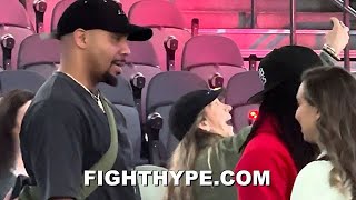 ANDRE WARD ARRIVES TO SUPPORT SHAKUR STEVENSON VS EDWIN DE LOS SANTOS [upl. by Notsag967]