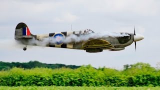 AMAZING 13 SCALE RC SPITFIRE  DLE 170cc ERIC REBOUL AT WILLIS WARBIRDS FIGHTER MEET  2016 [upl. by Arema]