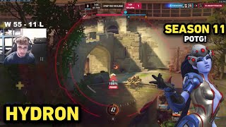 POTG 🤯 HYDRON DOMINATES AS WIDOWMAKER ON EICHENWALDE OVERWATCH 2 SEASON 11 [upl. by Alesig57]